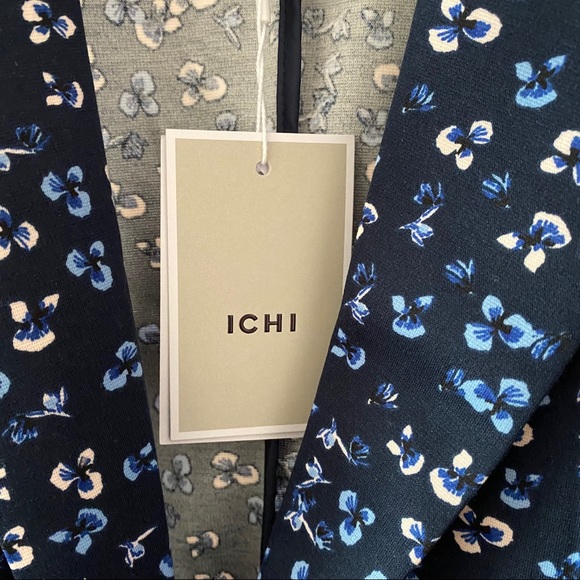 BNWT ICHI Navy Floral Print Jersey Blazer - Picture 7 of 8